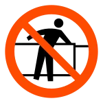 Do Not Lean Over The Platform Door SVG Icon